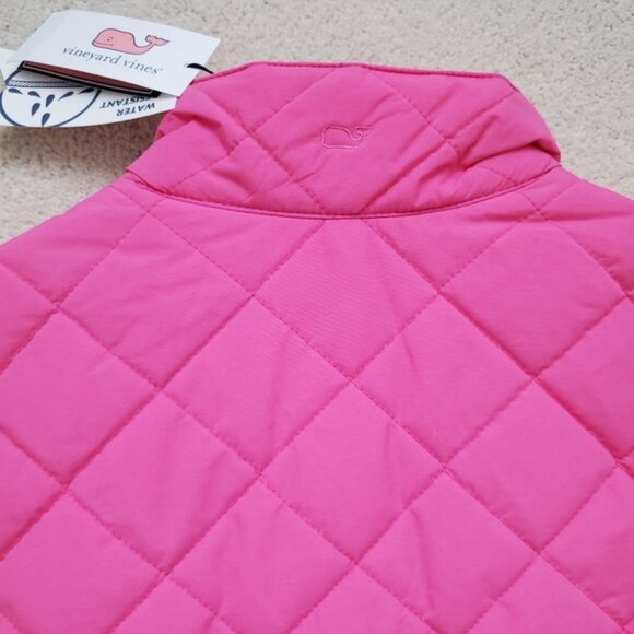 NWT Vineyard Vines Quilted Mountain Weekend Vest in Fuschia Pink szXS - Picture 9 of 16